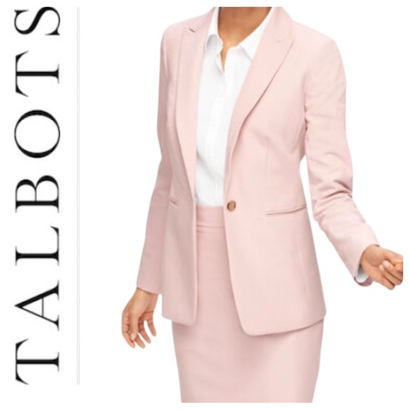 Talbots Urban Twill Pink Blazer Size 18 NWT - Picture 1 of 9